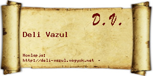 Deli Vazul névjegykártya